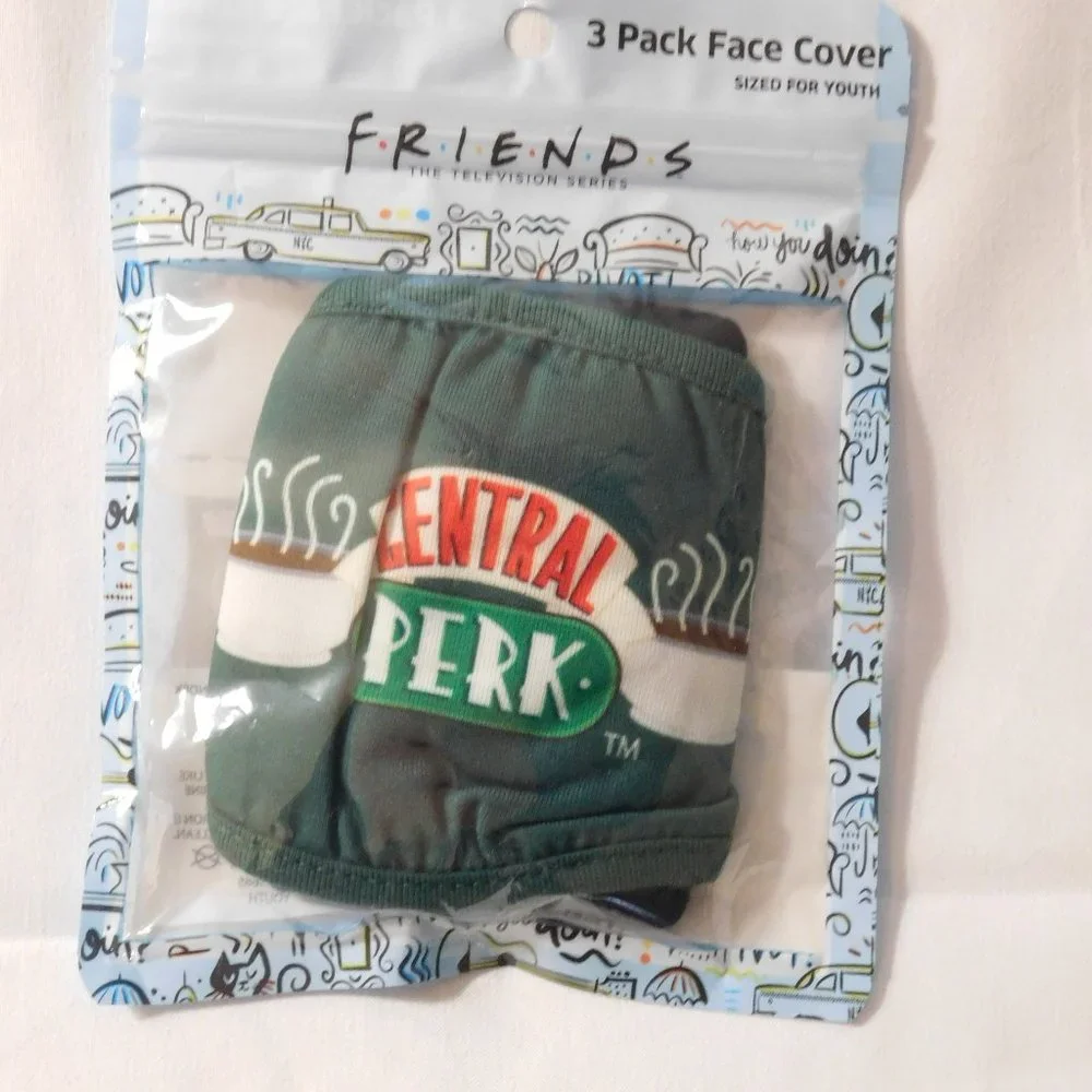 Central Perk Friends 3 Pack Face Masks